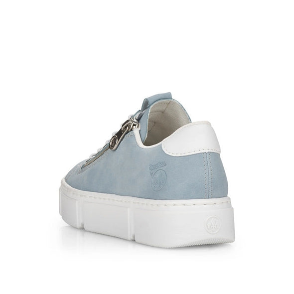 Rieker N5952-10 Light Blue Sneakers with Zip