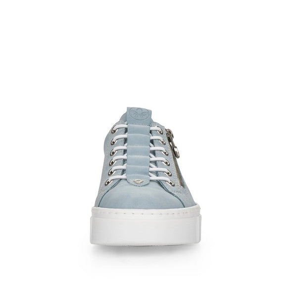 Rieker N5952-10 Light Blue Sneakers with Zip