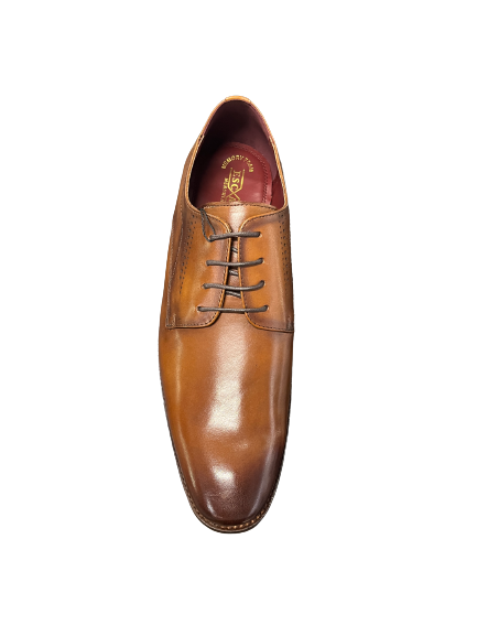 Escape Old River Barrel Shine Brown Formal Shoes with Laces