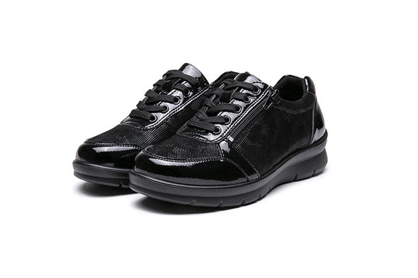 G Comfort P-8228 Black Fantasy Sneakers with zip