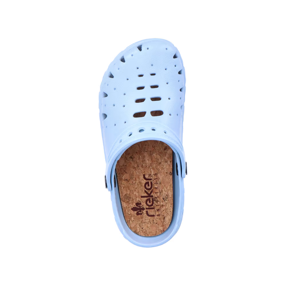 Rieker P6275-10 Blue Slip On Mules