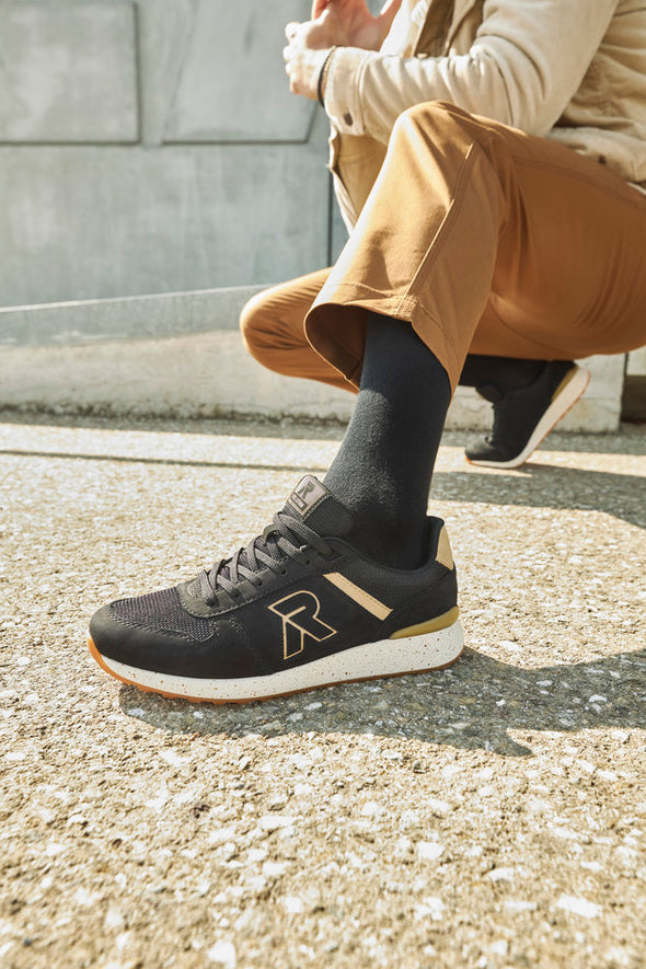 Rieker 07601-01 Evolution Black & Sand Sneakers
