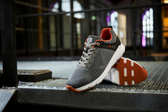 Rieker 07806-45 Evolution Grey/Black & Orange Combi Trainers/Sneakers