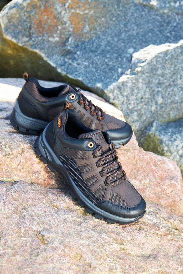 Rieker B6810-25 Tex Brown & Black Lace Sneakers