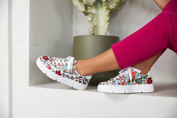 Rieker N59L1-90 Flower Multi Sneakers with Zip