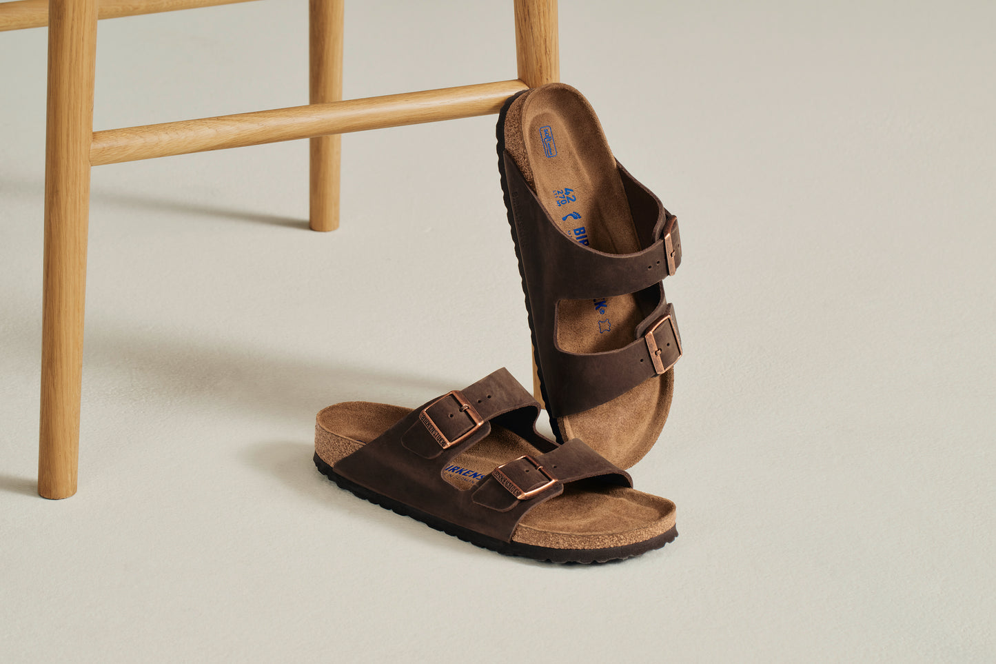 Birkenstock 0452761 Arizona Soft Footbed Natural Leather Oiled Habana Brown Sandals