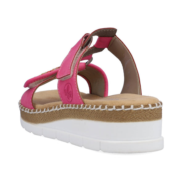 Rieker V1247-31 Pink Multi Velcro Sandals