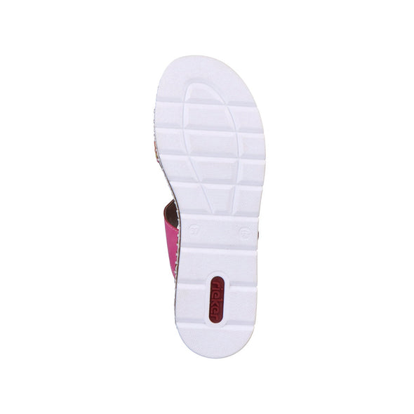 Rieker V1247-31 Pink Multi Velcro Sandals