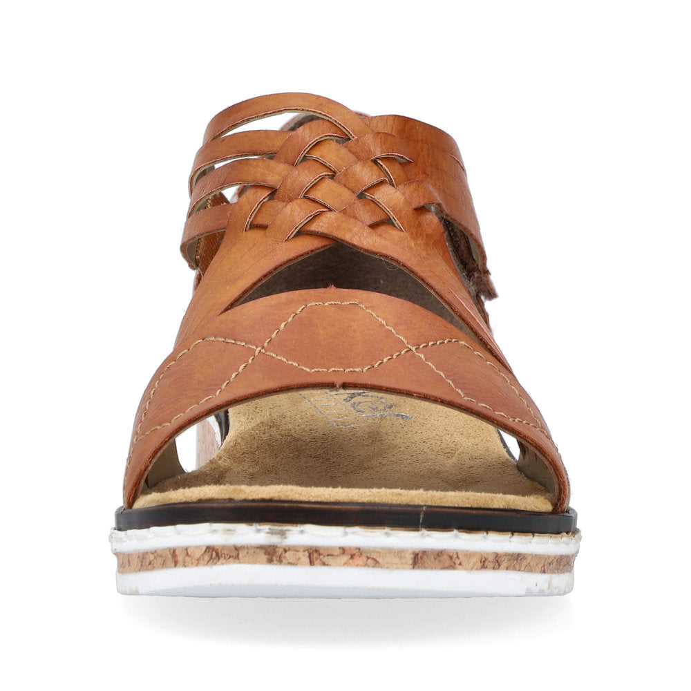 Rieker V3643-24 Brown Velcro Sandals