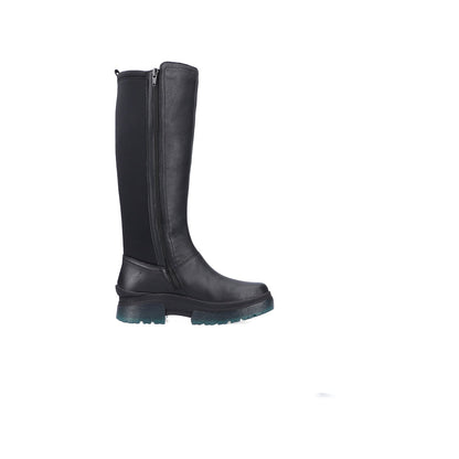 Rieker W0391-00 Evolution Tex Black Knee High Boots