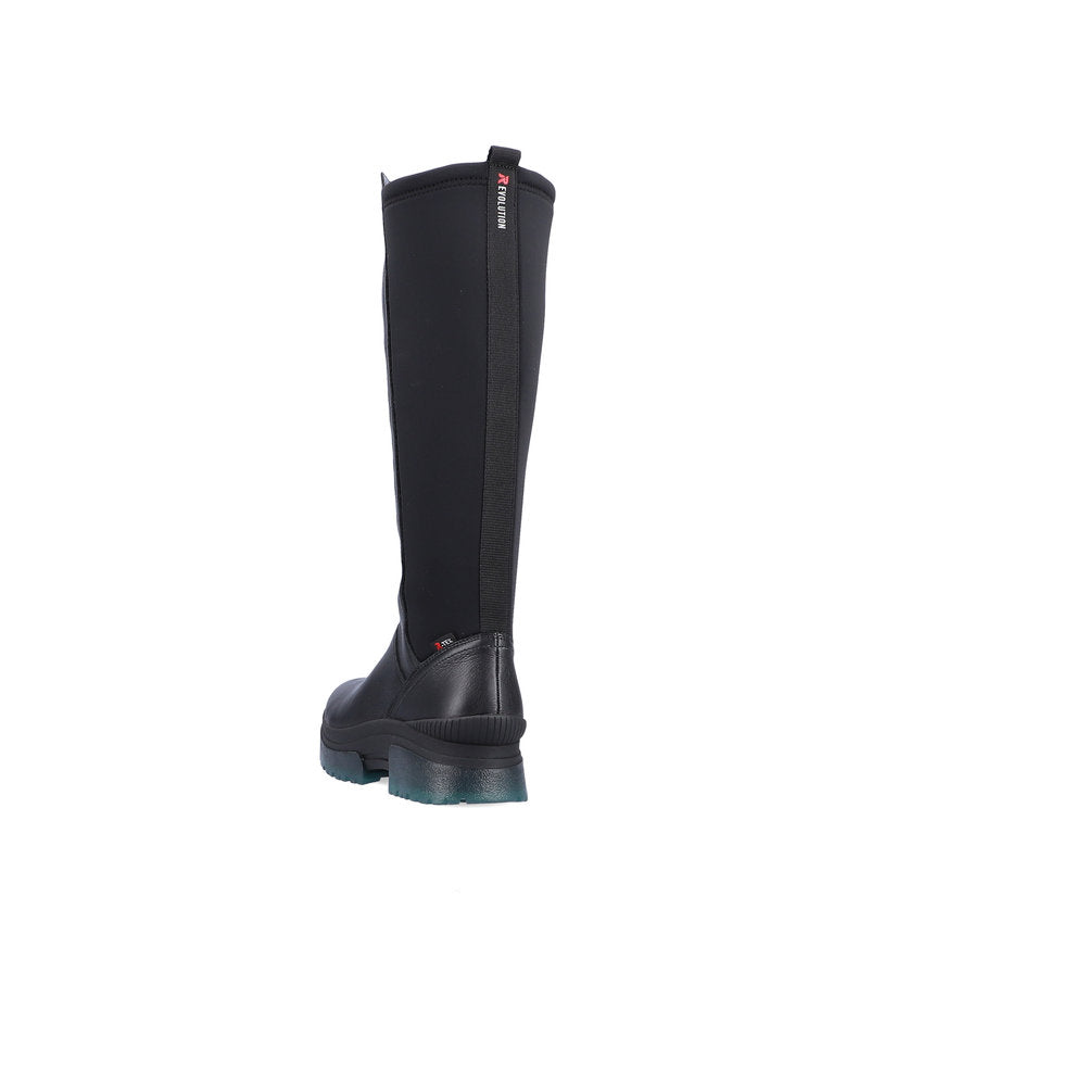 Rieker W0391-00 Evolution Tex Black Knee High Boots
