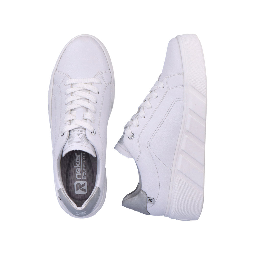 Rieker W0501-80 Evolution White & Ice Grey Sneakers