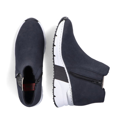 Rieker X6361-14 Navy Blue Ankle Boots