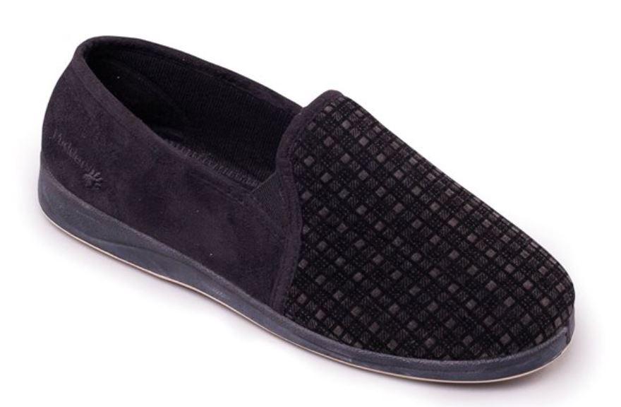 Padders Albert Black-408/38 Slippers