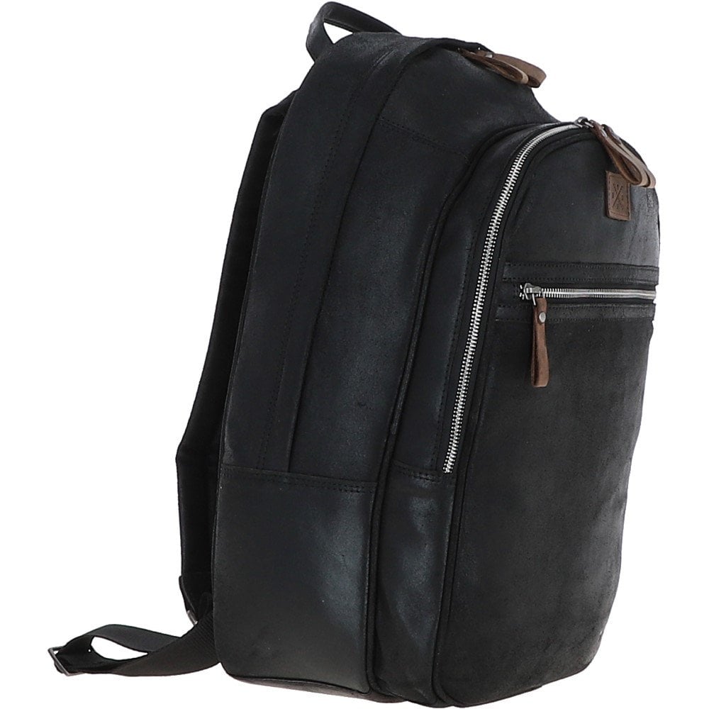Ashwood Leather 4555 Black/Mud Milled VT Rucksack