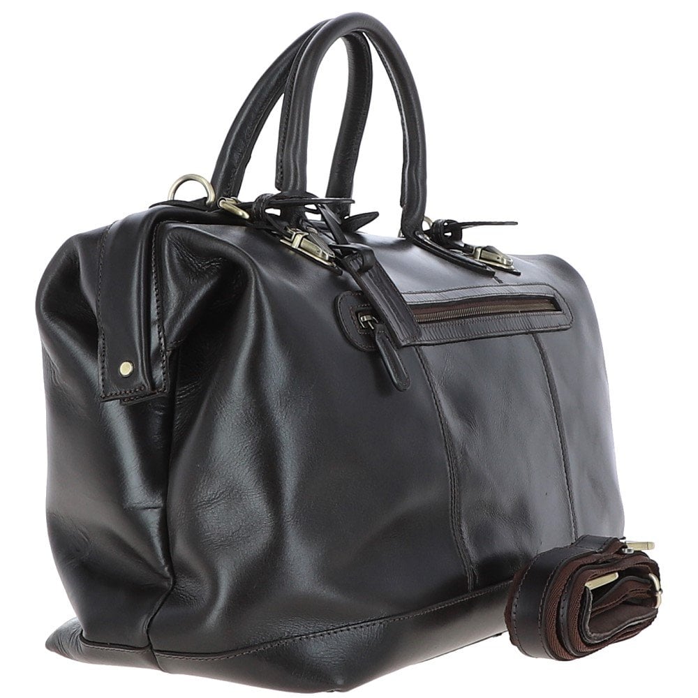 Ashwood Leather DR Doctor Bag Dark Brown Leather Holdall Bag