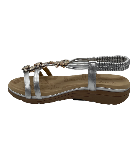 Sponge Flora Silver Sandals