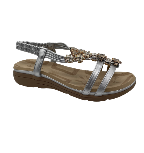 Sponge Flora Silver Sandals