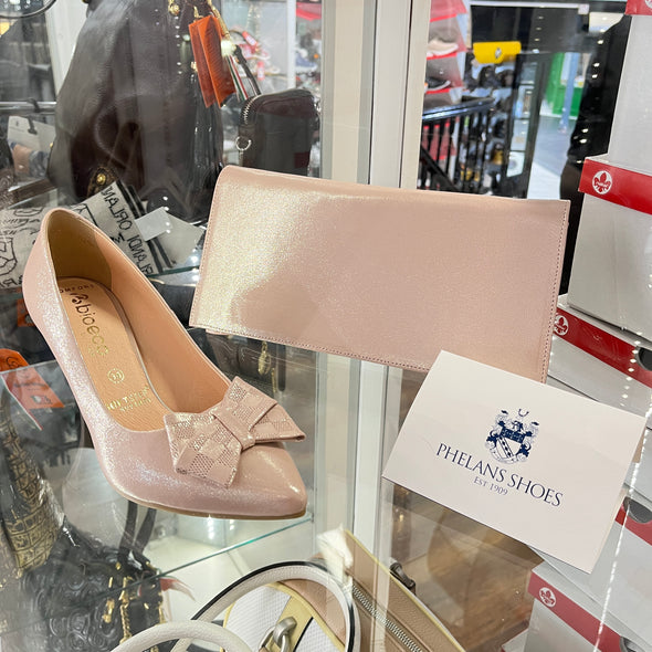 Bioeco by Arka 6298 1054 Pink Leather Heels with Bow