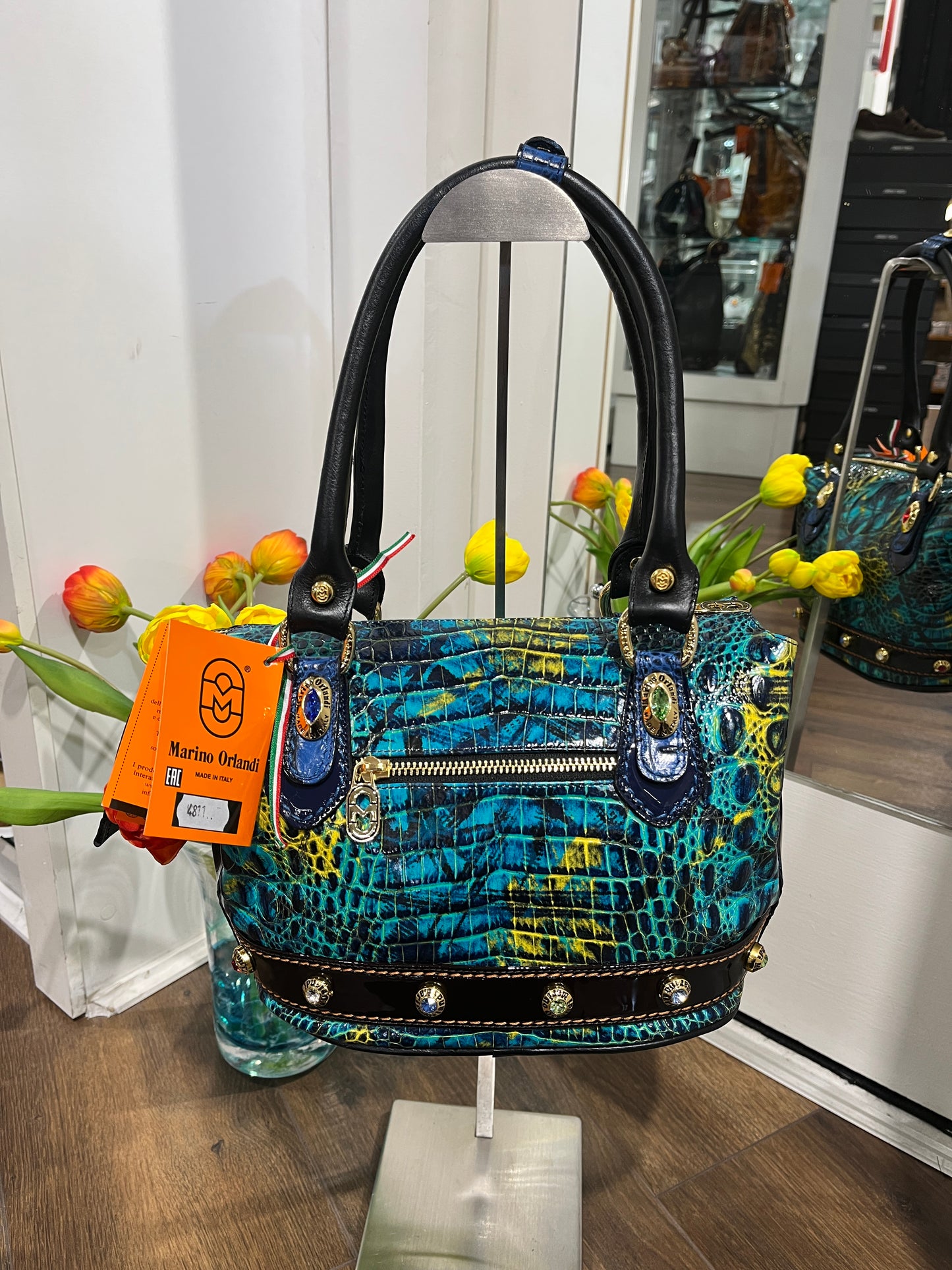 Marino Orlandi MO4811 Blue Multi Handbag