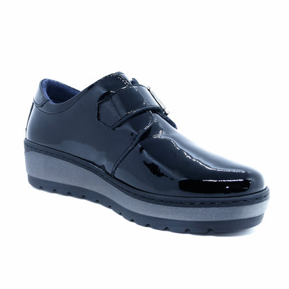 Notton 0451 122 Black Patent Shoes with Buckley