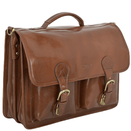 Ashwood Leather 8190 VT Chestnut Briefcase