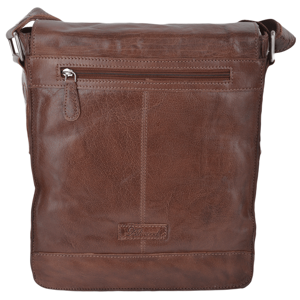 Ashwood Leather 8342 Dark Tan Messenger Bag