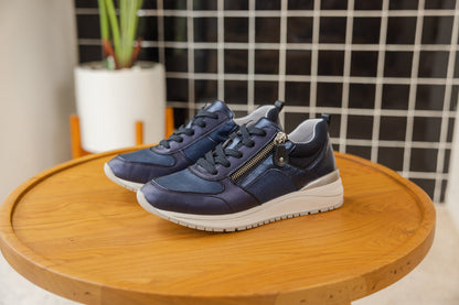Remonte R3702-14 Navy Blue Sneakers with Zip