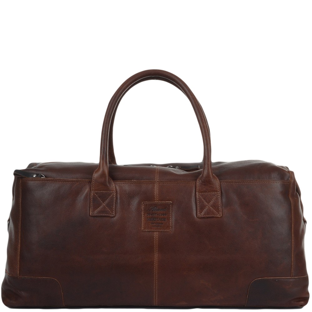 Ashwood Leather 4556 Tan/Brown Milled Holdall Bag