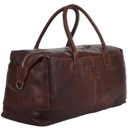 Ashwood Leather 4556 Tan/Brown Milled Holdall Bag