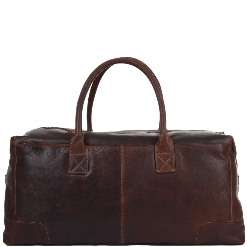 Ashwood Leather 4556 Tan/Brown Milled Holdall Bag