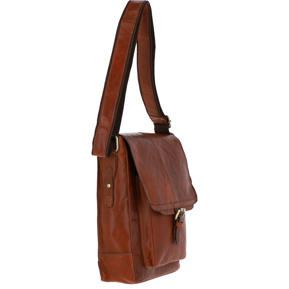 Mens tan leather outlet satchel