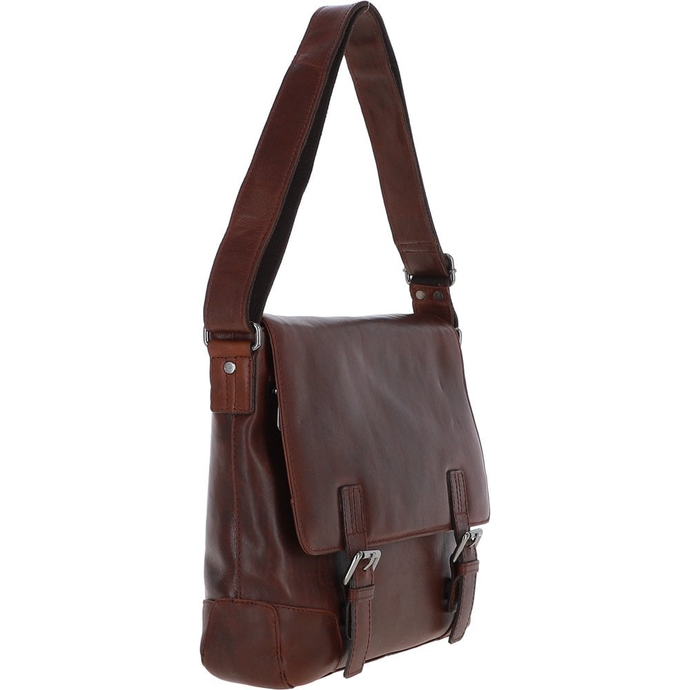 Ashwood Leather Oscar Tan Messenger Bag