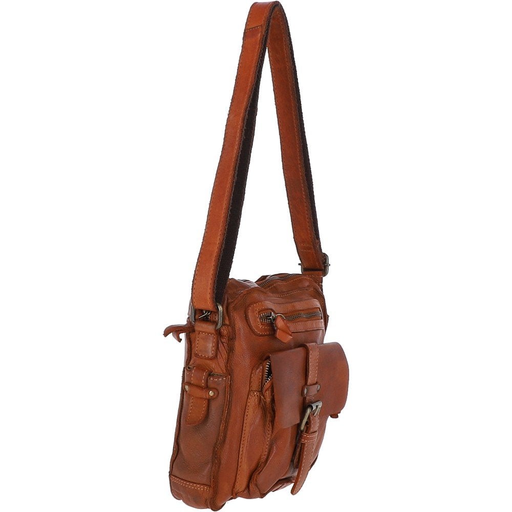 Ashwood Leather Sergio Tan Medium Body Bag