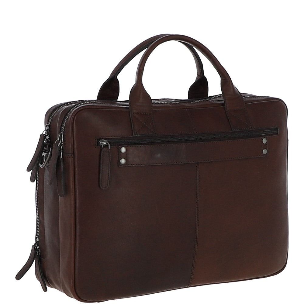 Ashwood Leather Laptop Business Rucksack in Brown