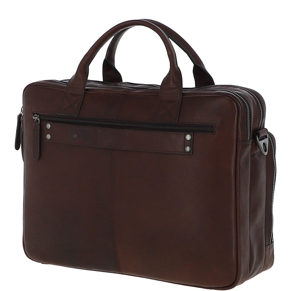 Ashwood Leather W-75 Brown Leather Laptop Bag