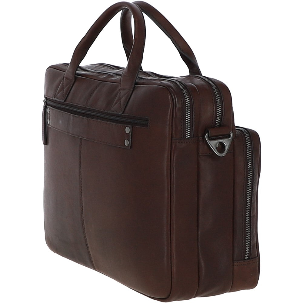 Ashwood Leather W-75 Brown Leather Laptop Bag