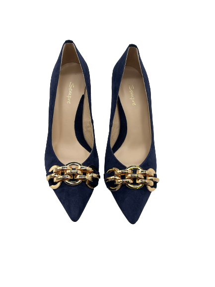 Sempre Z7974/023o Navy Suede Heels